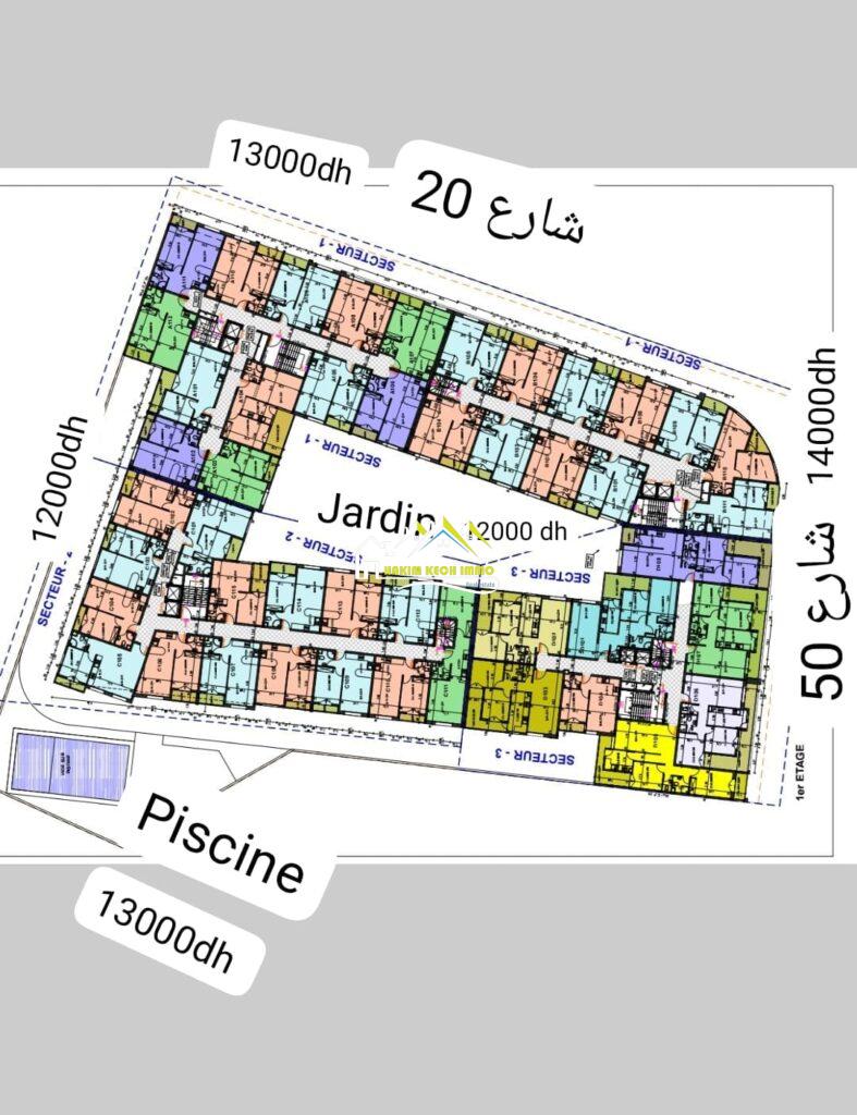 Projets des appartement sur plan Av Hassan 2